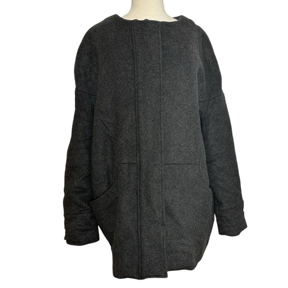 HATCH Charcoal Gray Maternity Cocoon Coat One Size